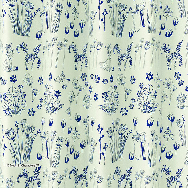 【MOOMIN】カーテン 日本製 ムーミン HIDE AND SEEK ハイドアンドシーク 2級遮光 ウォッシャブル アイボリー ピンク 1枚入(代引不可)