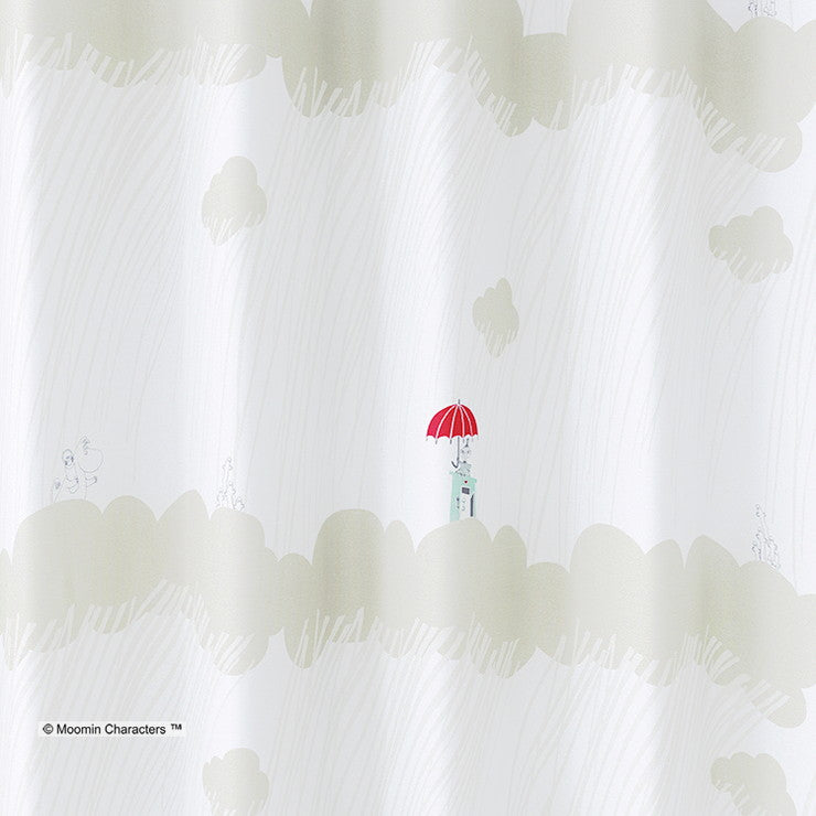 【MOOMIN】カーテン 日本製 ムーミン RAIN DROPS レインドロップス 2級遮光 ウォッシャブル ブラック ブルー ベージュ 1枚入(代引不可)