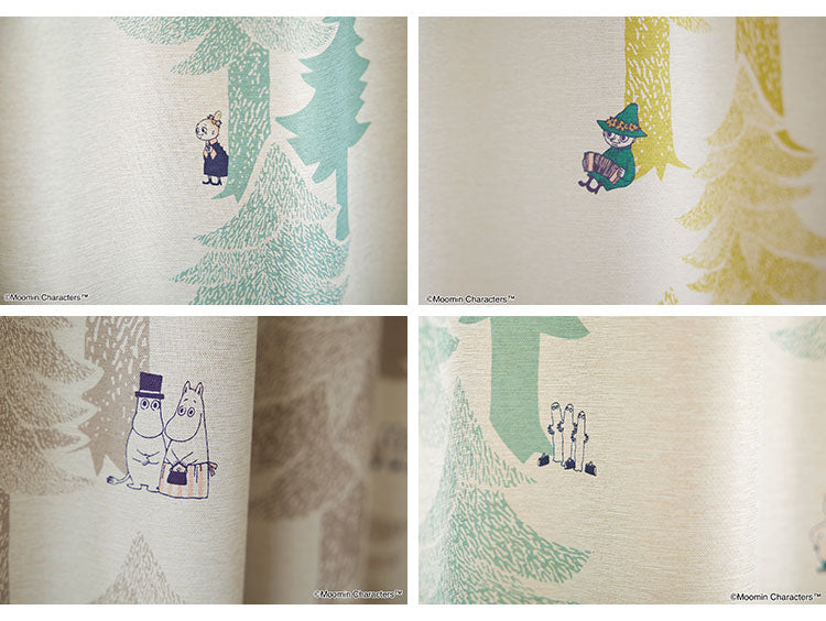 【MOOMIN】カーテン 日本製 ムーミン PUUT drape プート ドレープ 2級遮光 1枚入 ウォッシャブル 洗える 形状記憶加工 北欧 おしゃれ(代引不可)
