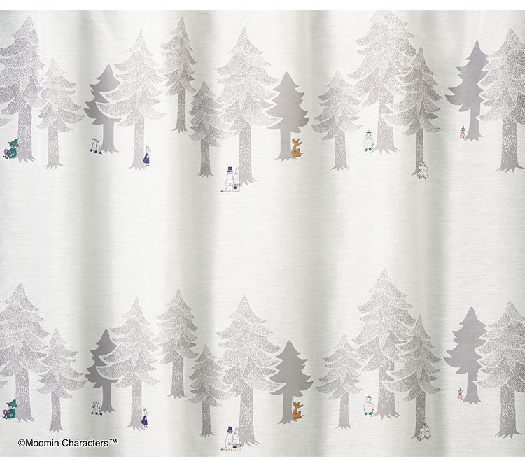 【MOOMIN】レースカーテン 日本製 ムーミン PUUT BORDER voile プートボーダー ボイル 1枚入 ウォッシャブル 洗える 北欧 おしゃれ(代引不可)