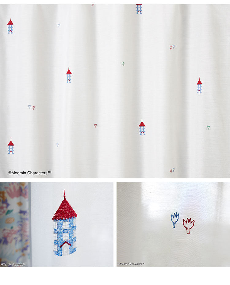 【MOOMIN】レースカーテン 日本製 ムーミン HOUSE voile ムーミンハウス ボイル 1枚入 ウォッシャブル 洗える 北欧 おしゃれ(代引不可)