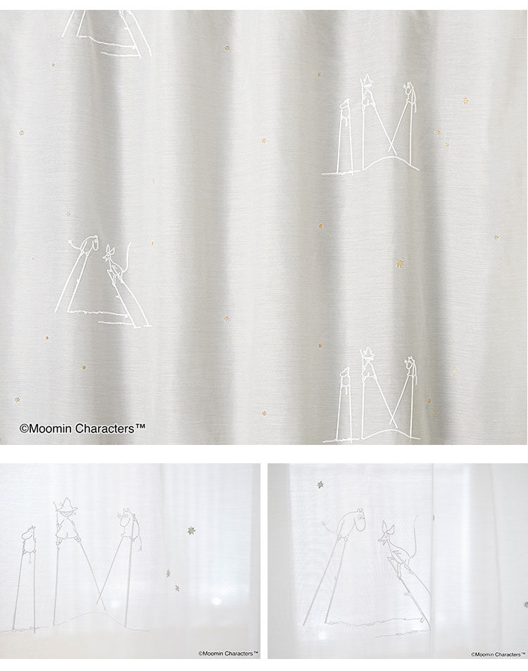 【MOOMIN】レースカーテン 日本製 ムーミン TAKEUMA voile タケウマ ボイル 1枚入 ウォッシャブル 洗える 北欧 おしゃれ(代引不可)