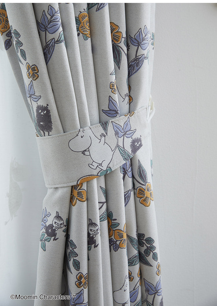 【MOOMIN】日本製 カーテン ムーミン 花柄 かわいい 可愛い ウォッシャブル 北欧 FRUITS GARDEN フルーツガーデン(代引不可)