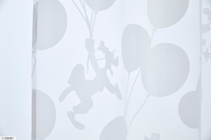 【Disney】レースカーテン 日本製 ディズニー MICKEY Balloon voile ミッキーバルーンボイル 1枚入 Disneyzone ウォッシャブル 洗える 形状記憶加工 北欧 おしゃれ(代引不可)