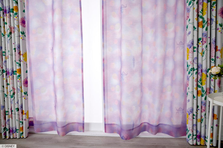 【Disney】レースカーテン 日本製 ディズニー PRINCESS See the light voile プリンセスシーザライトボイル 1枚入 Disneyzone ウォッシャブル 洗える 形状記憶加工 北欧 おしゃれ(代引不可)