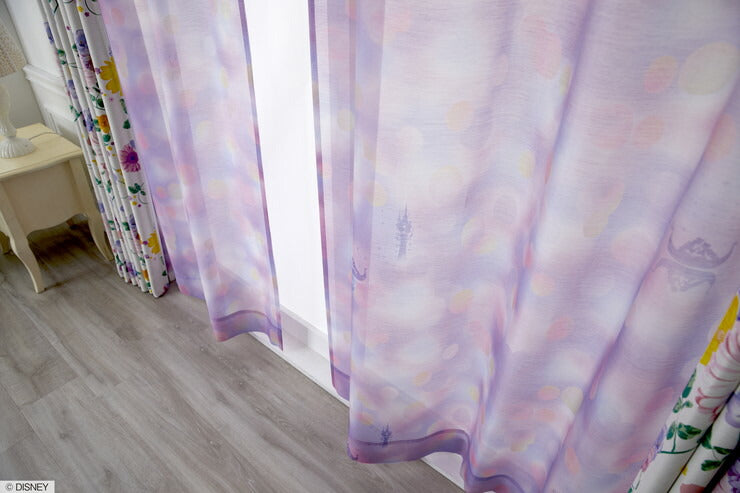 【Disney】レースカーテン 日本製 ディズニー PRINCESS See the light voile プリンセスシーザライトボイル 1枚入 Disneyzone ウォッシャブル 洗える 形状記憶加工 北欧 おしゃれ(代引不可)