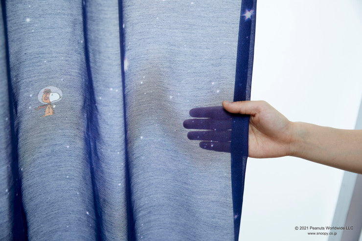 【PEANUTS】レースカーテン 日本製 スヌーピー SNOOPY First Beagle ファーストビーグル PEANUTS ピーナッツ 1枚入 ウォッシャブル 洗える 形状記憶加工 北欧 おしゃれ(代引不可)