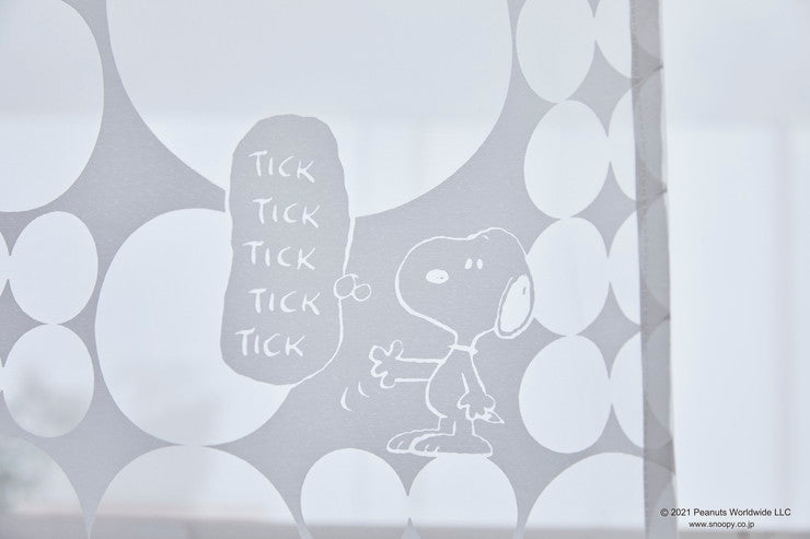 【PEANUTS】レースカーテン 日本製 スヌーピー SNOOPY Tick Tick チックチック PEANUTS ピーナッツ 1枚入 ウォッシャブル 洗える 形状記憶加工 北欧 おしゃれ(代引不可)