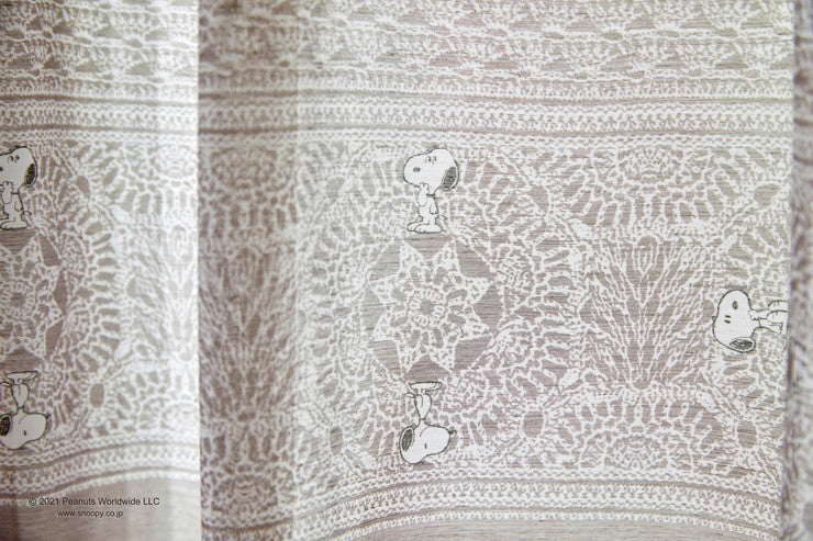 【PEANUTS】レースカーテン 日本製 スヌーピー SNOOPY Snoopy Croche スヌーピークロッシェ PEANUTS ピーナッツ 1枚入 ウォッシャブル 洗える 形状記憶加工 北欧 おしゃれ(代引不可)