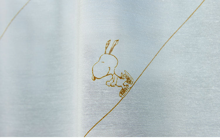 【PEANUTS】レースカーテン 日本製 スヌーピー SNOOPY G clef voile ジークレフボイル PEANUTS ピーナッツ 1枚入 ウォッシャブル 洗える 北欧 おしゃれ(代引不可)
