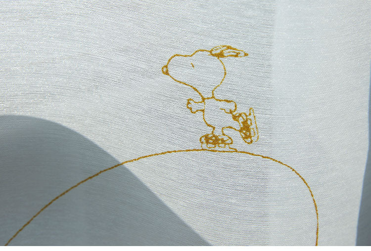 【PEANUTS】レースカーテン 日本製 スヌーピー SNOOPY G clef voile ジークレフボイル PEANUTS ピーナッツ 1枚入 ウォッシャブル 洗える 北欧 おしゃれ(代引不可)