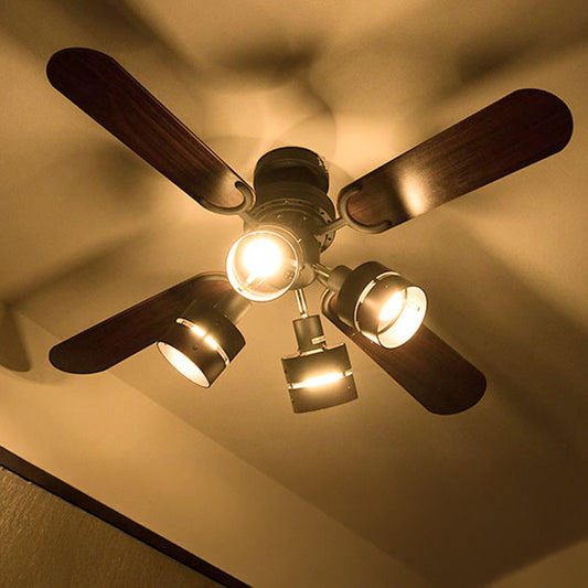 シーリングファンライト プライウッド 42インチシーリングファン リモコン付き LED対応 照明4灯 風量3段階 天井照明 おしゃれ インテリア シーリングファン ファン ライト エコ 省エネ リバーシブル羽根