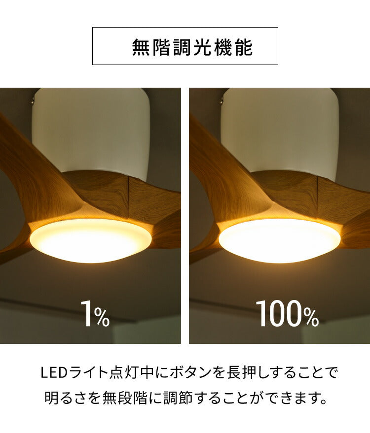 シーリングファンライト シーリングファン 3枚羽 42インチシーリングファン リモコン付き LED対応 天井照明 おしゃれ インテリア SLF-30-RC