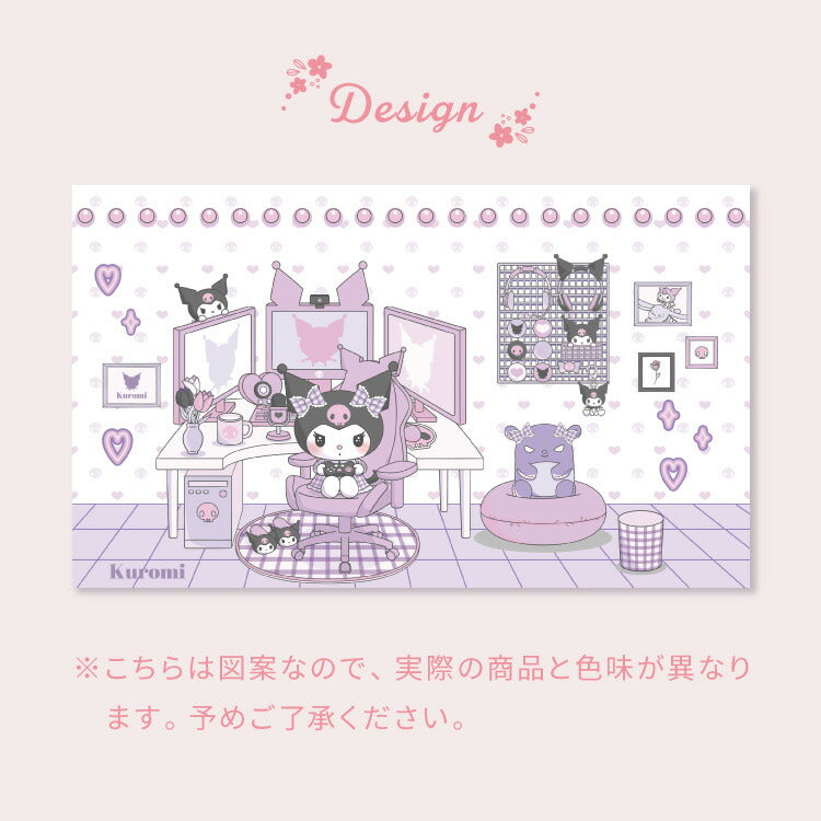 【サンリオ】クロミ絵羽レースカーテン 2枚組 100×133cm UVカット 洗える 洗濯 プライバシー 目隠し フック付き カーテン 紫外線 おしゃれ かわいい サンリオ マイメロディ クロミ バク(代引不可)