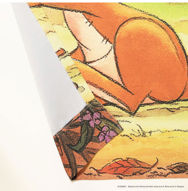 【Disney】ディズニー 遮光カーテン 幅100x110cm丈 2枚組 くまのプーさん 絵羽柄 つながる一枚絵アートカーテン 洗える 可愛い グッズ イエロー Disney MORIPiLO (代引不可)