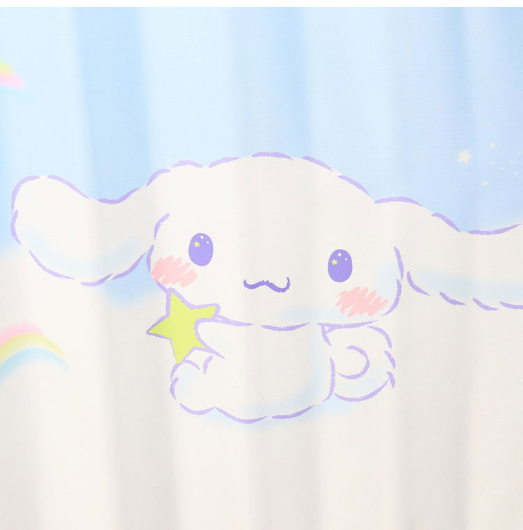 【サンリオ】 遮光カーテン 幅100x178cm丈 2枚組 シナモロール 絵羽柄 つながる一枚絵アートカーテン 洗える 可愛い グッズ sanrio シナモン ブルー MORIPiLO (代引不可)