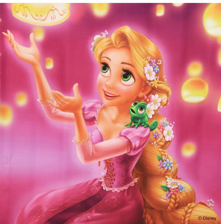 【Disney】ディズニー 遮光カーテン 幅100x200cm丈 2枚組 ラプンツェル 絵羽柄 つながる一枚絵アートカーテン 洗える 可愛い グッズ パープル Disney プリンセス キャラクター MORIPiLO (代引不可)