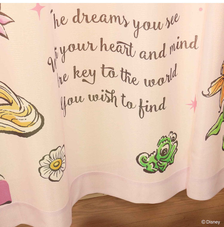 【Disney】ディズニー レースカーテン 幅100x198cm丈 2枚組 ラプンツェル 絵羽柄 つながる一枚絵アートカーテン 洗える 可愛い グッズ Disney プリンセス パープル キャラクター MORIPiLO (代引不可)
