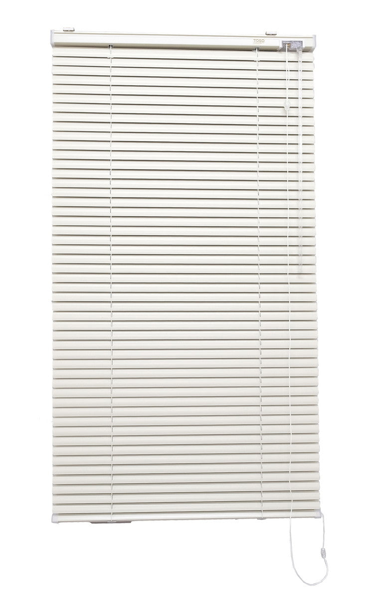 【TOSO】アルミブラインド トーソー 170×108cm 操作位置交換可能 カーテンレール 取り付け 金具付き ブラインドカーテン ネジ止め おしゃれ カーテンレール ブラインド アイボリー(代引不可)