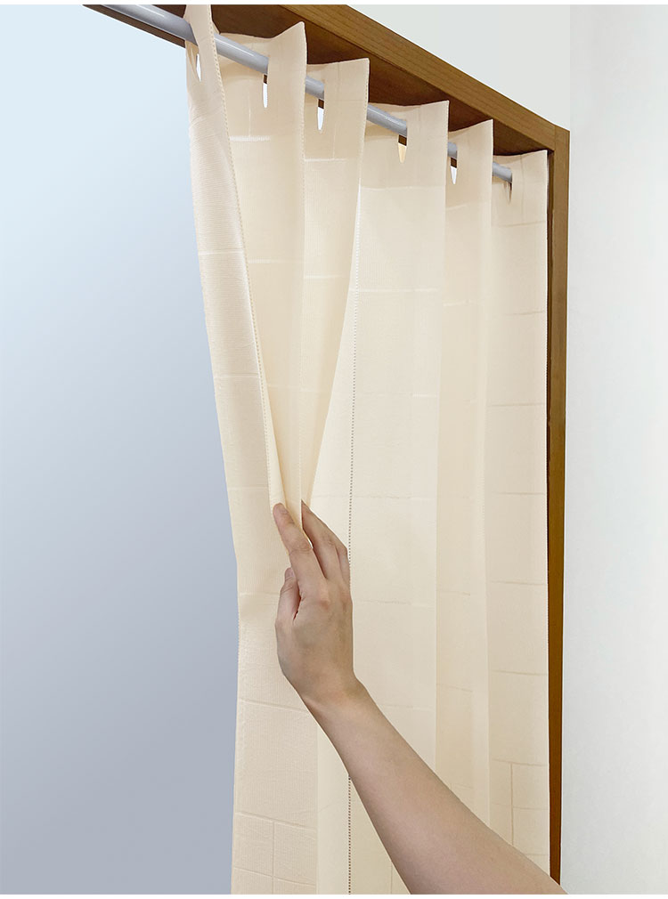 間仕切りカーテン 防炎 日本製 100×180cm 遮熱 保温 フリーカット 省エネ 洗える 手洗い 取付簡単 アコーディオン ファイアディフェンス 断熱保温 カーテン 目隠し ベージュ ブラウン 突っ張り棒(代引不可)