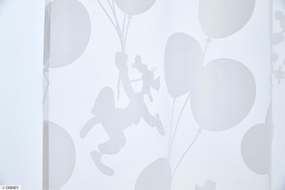 レースカーテン 日本製 ディズニー MICKEY Balloon voile ミッキーバルーンボイル 1枚入 Disneyzone ウォッシャブル 洗える 形状記憶加工 北欧 おしゃれ(代引不可)