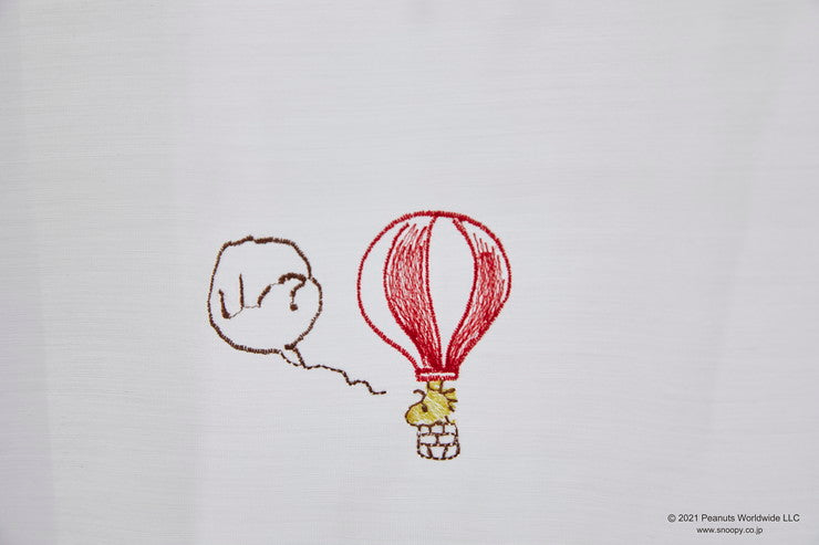 レースカーテン 日本製 スヌーピー SNOOPY Balloon trip バルーントリップ PEANUTS ピーナッツ 1枚入 ウォッシャブル 洗える 形状記憶加工 北欧 おしゃれ(代引不可)