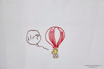 レースカーテン 日本製 スヌーピー SNOOPY Balloon trip バルーントリップ PEANUTS ピーナッツ 1枚入 ウォッシャブル 洗える 形状記憶加工 北欧 おしゃれ(代引不可)