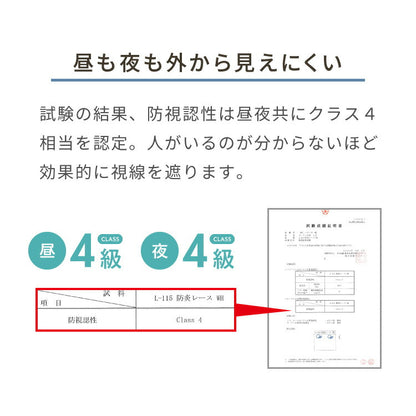 FLAME RETARDANT レースカーテン ストライプ 幅100cm 防炎 遮像機能 UVカット 遮熱 保温 清潔感 ホワイト 洗濯可 節電 ホテル向け(代引不可)