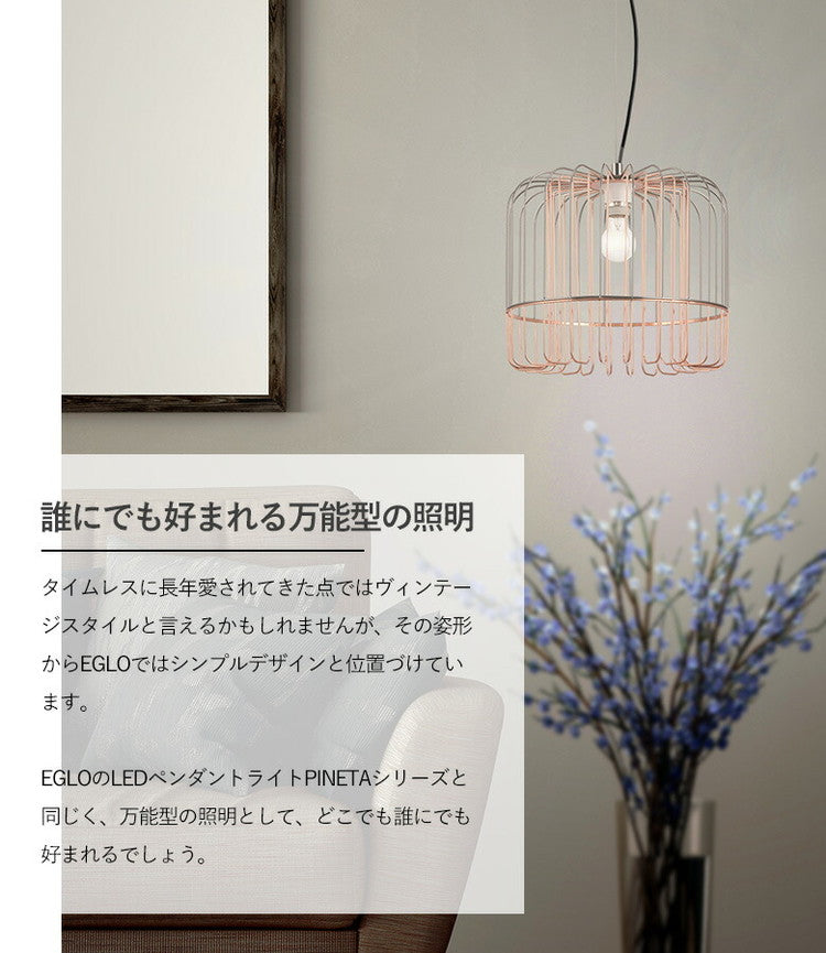 EGLO ペンダントライト おしゃれ 北欧 ダイニング 照明 リビング 吹き抜け ダクトレール LED 電球対応 照明器具 間接照明 EGLO ASUNCION 37cm 204274J 電球別売(代引不可)