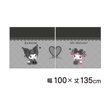 【サンリオ】 遮光カーテン 幅100x135cm丈 2枚組 マイメロディ クロミ 真夜中のメロクロ 絵羽柄 つながる一枚絵アートカーテン 洗える 可愛い グッズ MORIPiLO (代引不可)