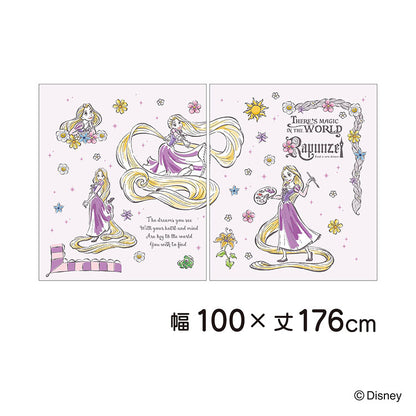 【Disney】ディズニー レースカーテン 幅100x176cm丈 2枚組 ラプンツェル 絵羽柄 つながる一枚絵アートカーテン 洗える 可愛い グッズ Disney プリンセス パープル キャラクター MORIPiLO (代引不可)