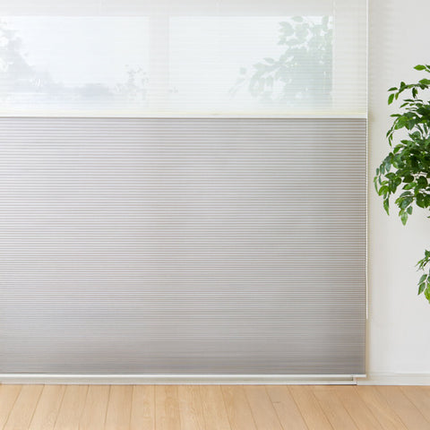 【TOSO】3年保証 ハニカムシェード 1cm単位のオーダー対応 ツインワンチェーンタイプ 防炎 ハニカム スクリーン 遮光 採光 オーダーロールスクリーン 日本製 トーソー カーテンレール取り付け可 断熱 保温 和室 窓(代引不可)